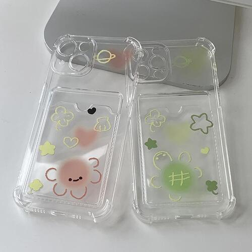 [withsome카드수납]클로버 거북이 문어 카드수납 폰 케이스