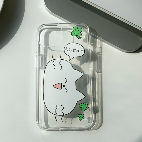 [withsome]방긋 럭키 냥이 폰 케이스