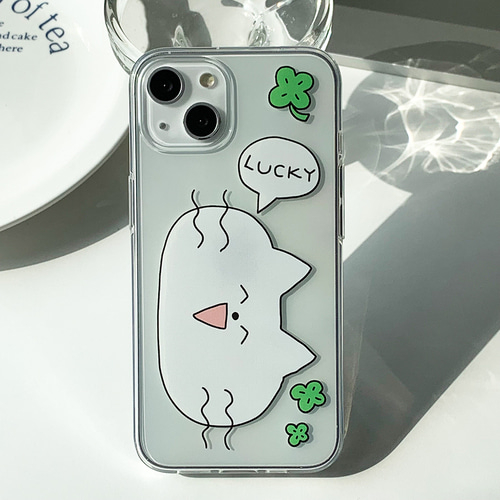 [withsome]방긋 럭키 냥이 폰 케이스