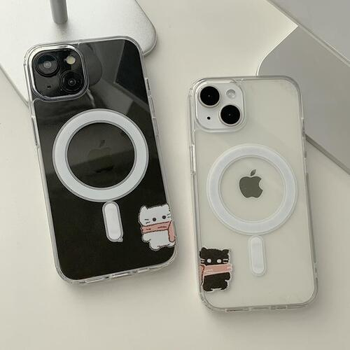 Sseomcat MagSafe Phone Case Couple Scarf