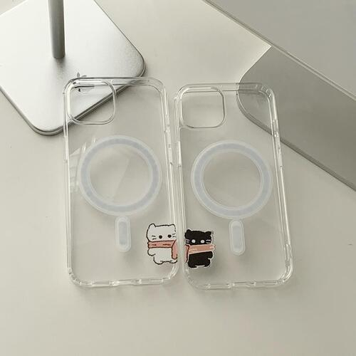 Sseomcat MagSafe Phone Case Couple Scarf
