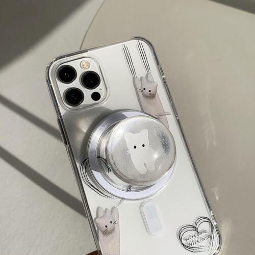 Cat Claw Doodle Heart MagSafe Phone Case