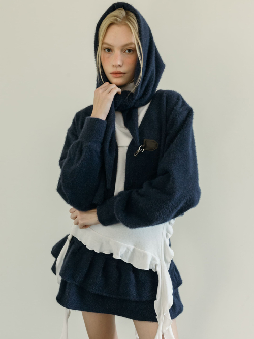 SNOWFLAKE TIERED SKIRT PANTS / NAVY
