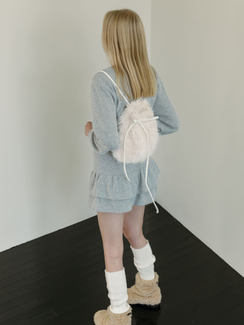 SNOWFLAKE TIERED SKIRT PANTS / GREY