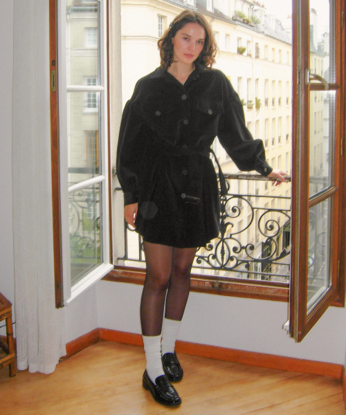 2Way Corduroy Dress_Black