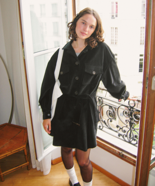 2Way Corduroy Dress_Black