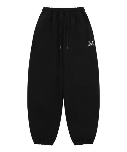 LASH METAL LOGO JOGGER SWEAT WIDE PANTS (4color)
