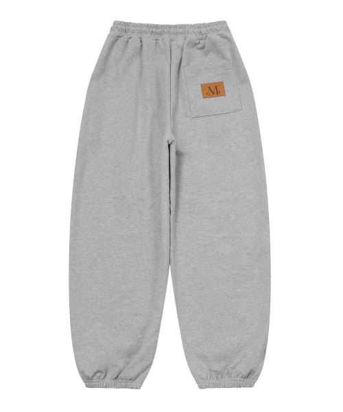 LASH METAL LOGO JOGGER SWEAT WIDE PANTS (4color)