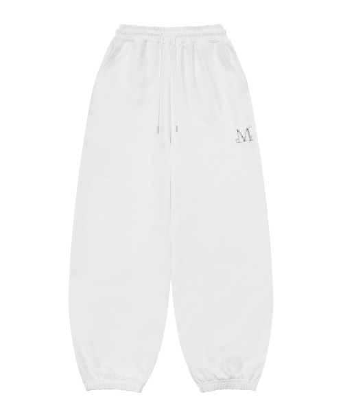 LASH METAL LOGO JOGGER SWEAT WIDE PANTS (4color)
