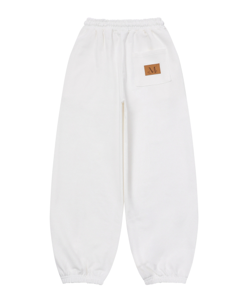 LASH METAL LOGO JOGGER SWEAT WIDE PANTS (4color)