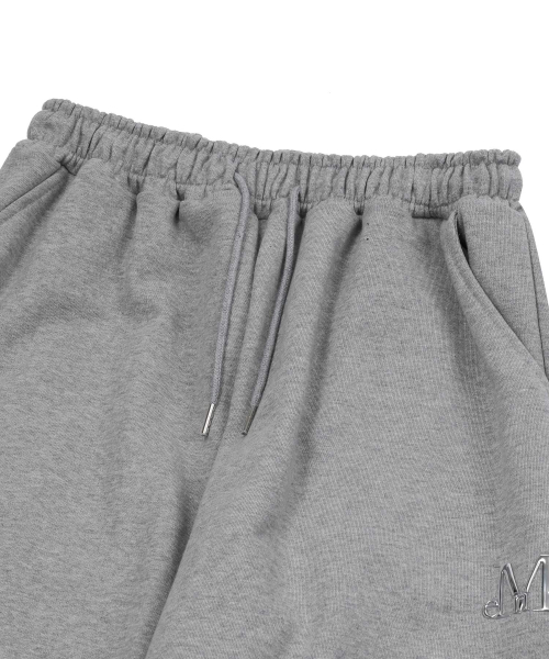 LASH METAL LOGO JOGGER SWEAT WIDE PANTS (4color)