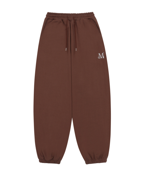 LASH METAL LOGO JOGGER SWEAT WIDE PANTS (4color)
