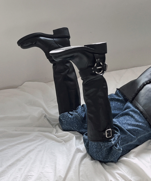 (Leather)Farroca buckle boots