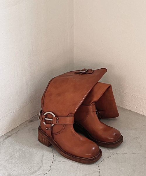 (Leather)Farroca buckle boots