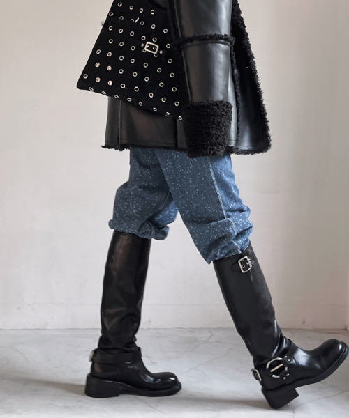 (Leather)Farroca buckle boots