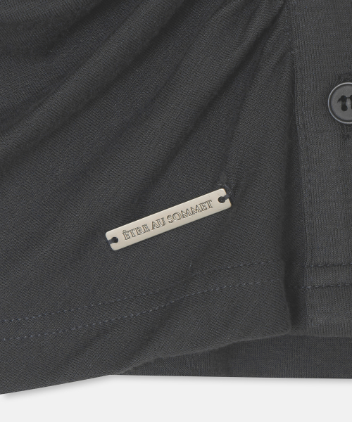 Cut-out Rib Cardigan (black)