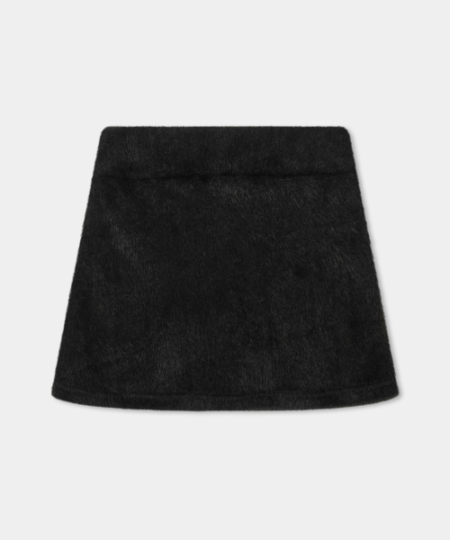 Angora Patch Set-up Shorts Skirt (black)