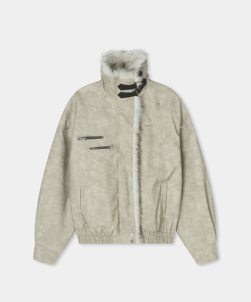 Pigment Mustang Fur Jumper (grayish beige)