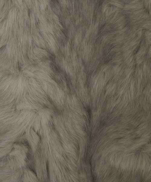 Western Belt Mix Fur Jacket (Gray)
