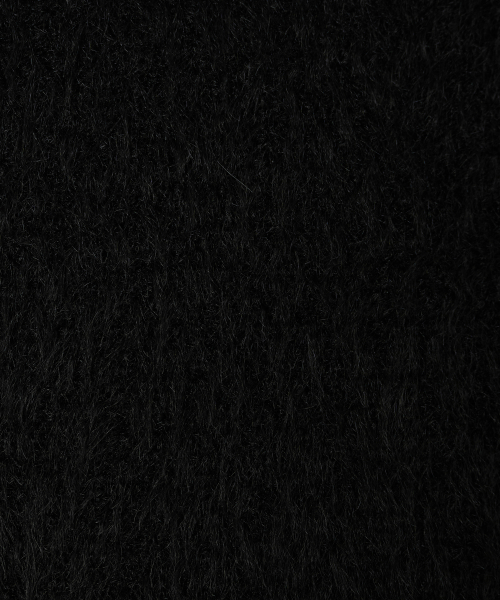 Angora One-Shoulder Suede Belt Dress (BLACK)