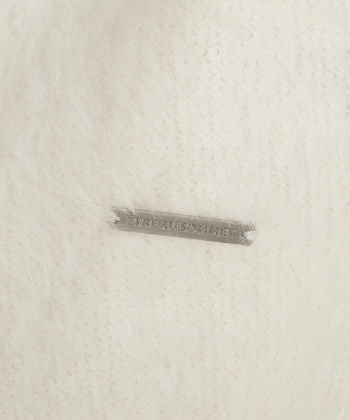 Angora One-Shoulder Suede Belt Dress (ivory)