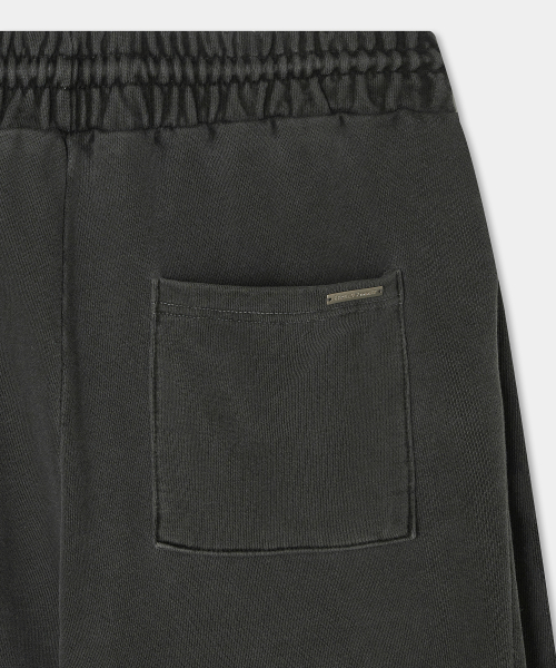 Soft Heavy Washing Line Wide Pants (charcoal)