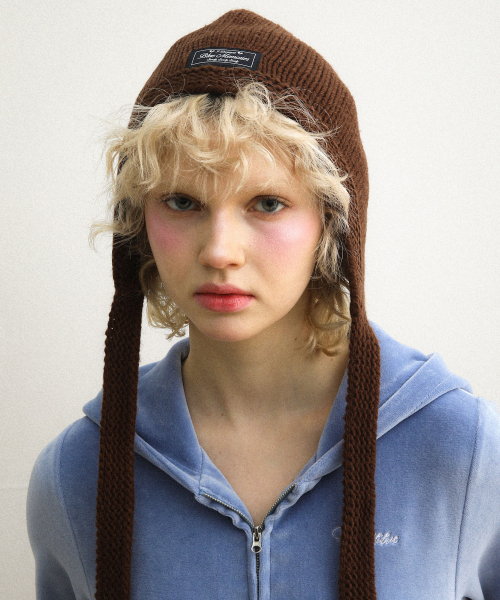 Earflap Beanie Brown
