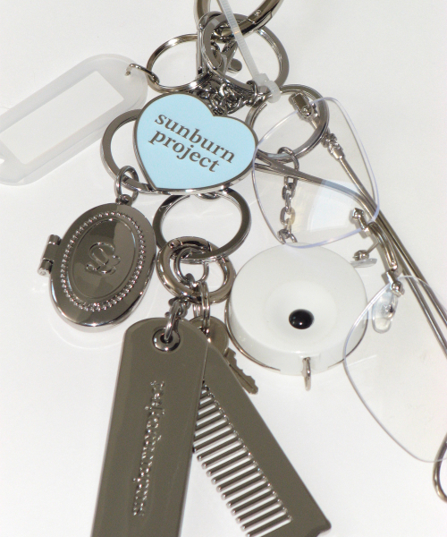 Sunburn Heart Keyring (SILVER)