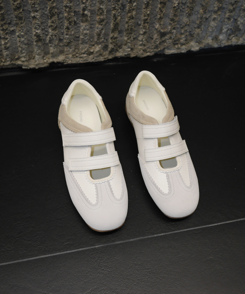 TWIN VELCRO MARY JANE SNEAKERS / 3 COLORS