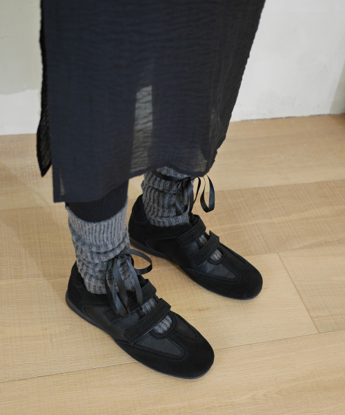 TWIN VELCRO MARY JANE SNEAKERS / 3 COLORS