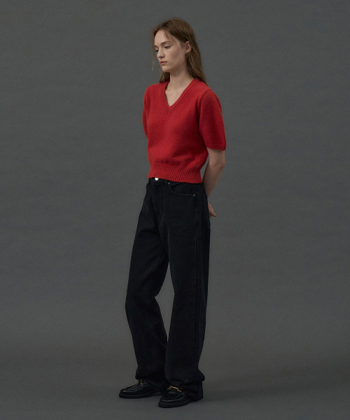 Wide Long Denim[LMBDAUDN4119]-Black