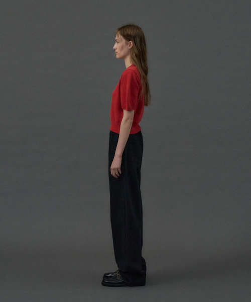 Wide Long Denim[LMBDAUDN4119]-Black
