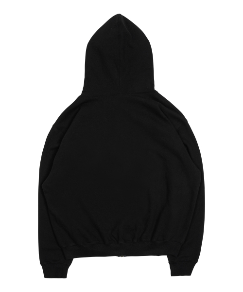 TCM at hooded zip-up (black)