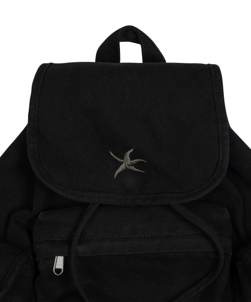 TCM starfish denim backpack (black)