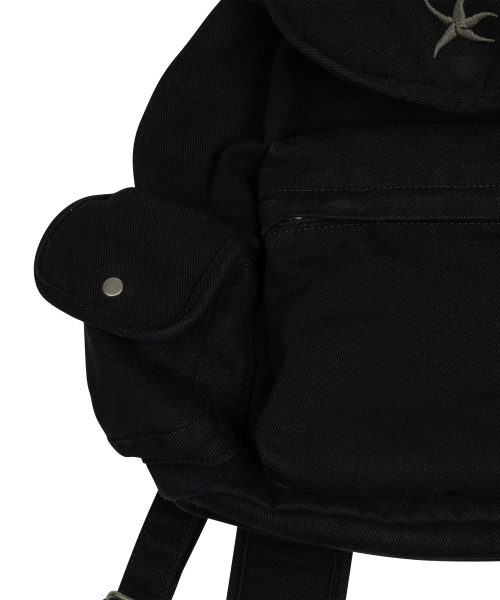 TCM starfish denim backpack (black)