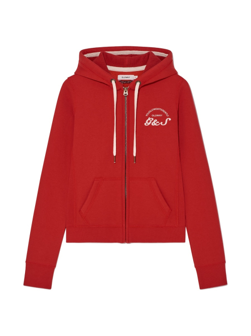 BOLD CROP ZIP UP(RED)