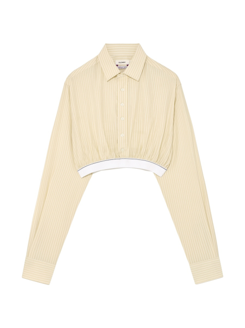 WILLY CROP SHIRT(BEIGE STRIPE)