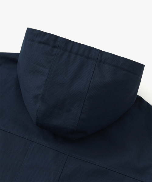 LONDON BRIDGE COTTON HOOD JACKET NAVY