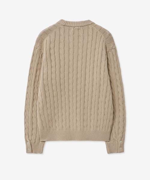 Cable Long Sleeves Knit Top (Tan Beige) TNSW5E102I2