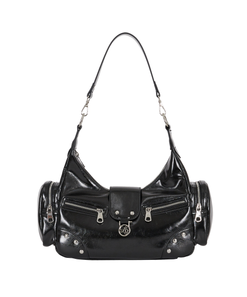 Ruby Stud Shoulder Bag Black