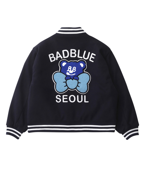 BadBear Seoul Varsity Jacket Navy