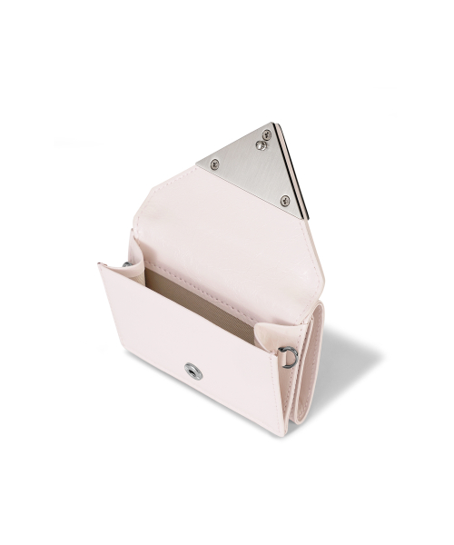 CRINKLE TRIANGLE TRIPLE WALLET - BLOSSOM