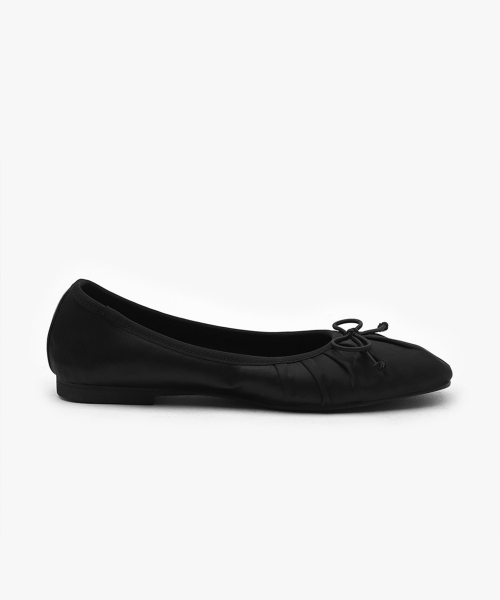Melanie Pleated Ribbon Flats (1cm)