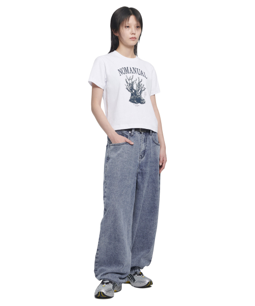 RAW VISION DENIM PANTS - WHITE BLUE