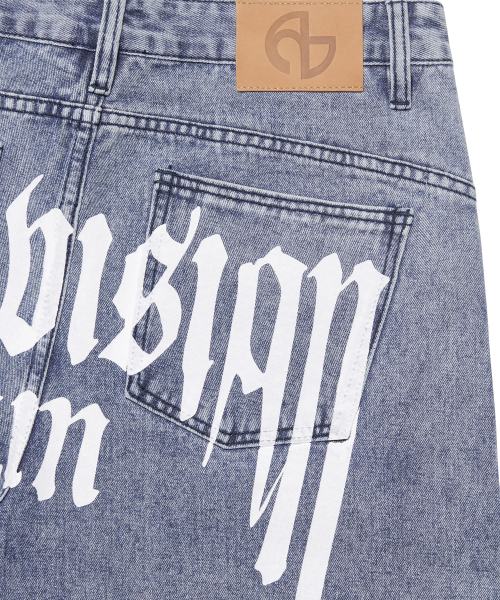 RAW VISION DENIM PANTS - WHITE BLUE