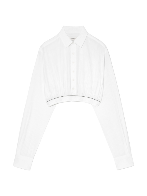 WILLY CROP SHIRT(BEIGE STRIPE)