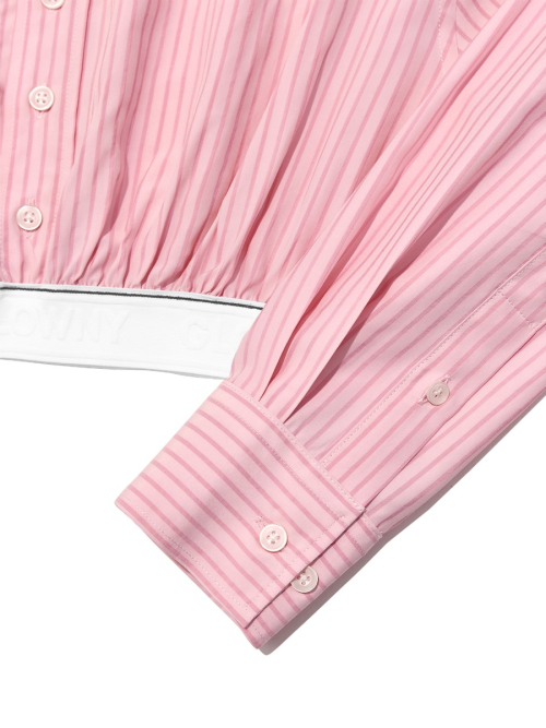 WILLY CROP SHIRT(BEIGE STRIPE)