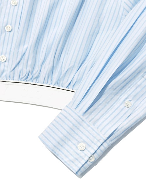 WILLY CROP SHIRT(BEIGE STRIPE)