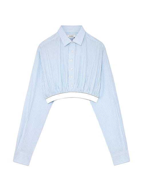 WILLY CROP SHIRT(BEIGE STRIPE)