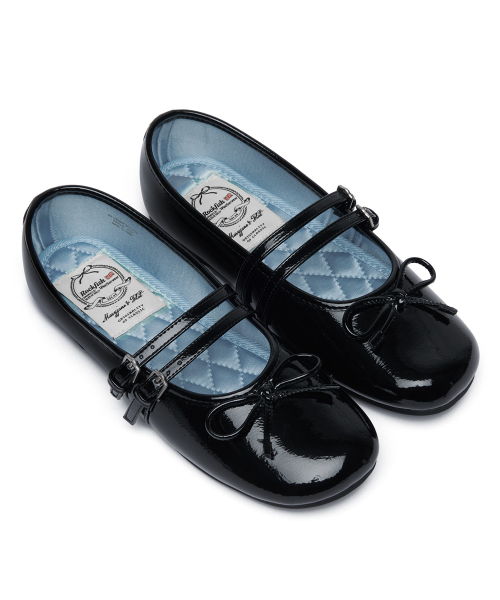 SQUARE TOE TWO STRAP MARYJANES(ENAMEL) - 5 colors